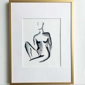 Acrylic Nude on Watercolour Paper